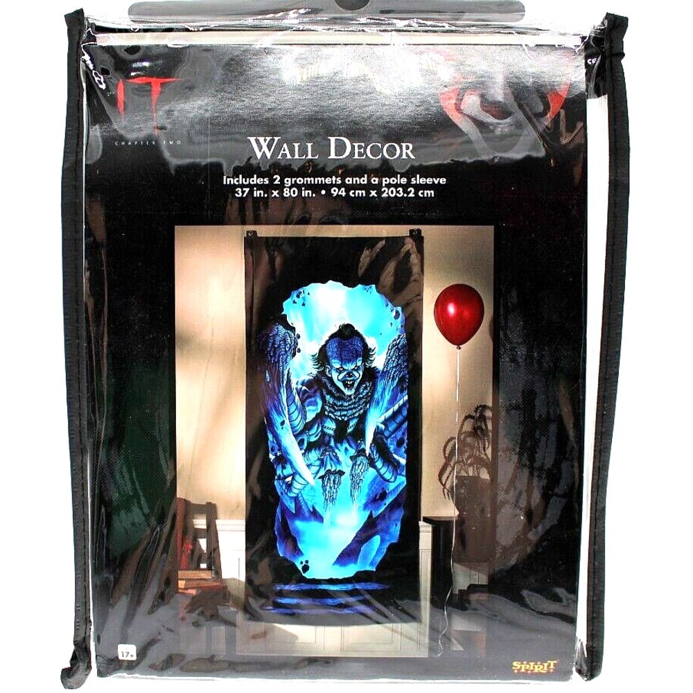 IT Pennywise Clown Wall Decor Halloween Party Decoration Banner Horror Monster